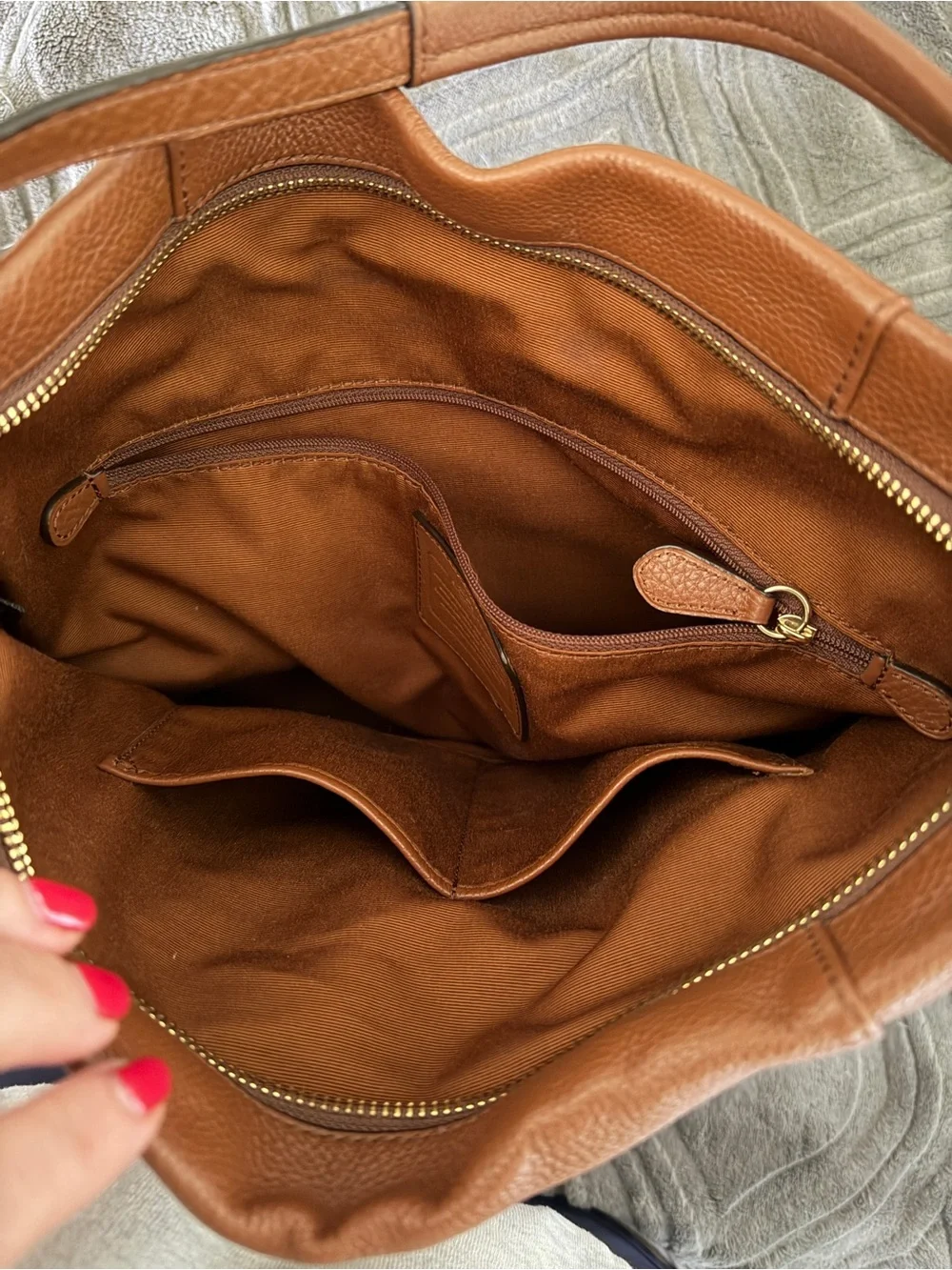 Coach Brown pebbled Leather Madison Isabelle purse